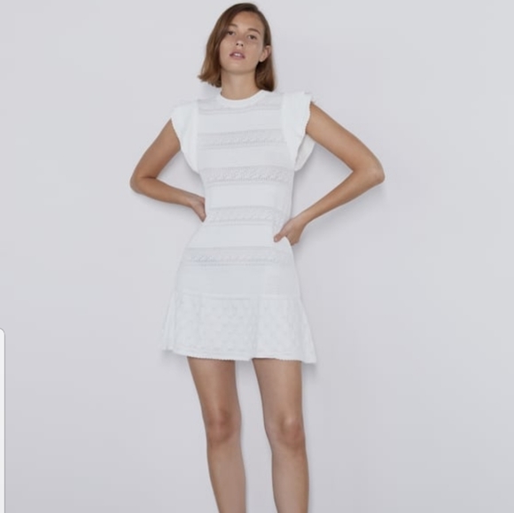 zara pointelle dress